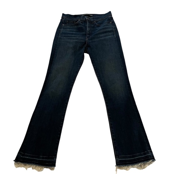 Veronica Beard Carly Kick-Flare Jean High Rise Raw Hem Ankle 25 cropped - Picture 12 of 15